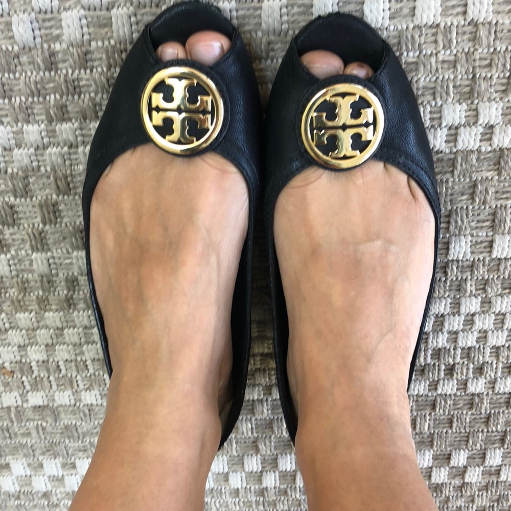 Black Tory Burch wedges